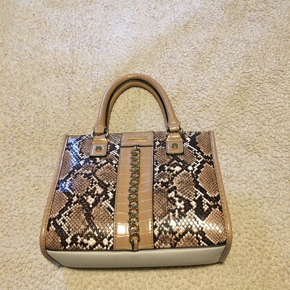 ALDO Purse - 9.5 length and 7.5 height.  Tan and snake skin pattern. - Picture 7 of 7